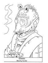 coloriage greedo bounty hunter star wars